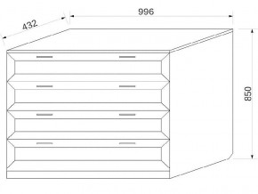 Комод с 4-мя ящиками в Усолье - usole.магазин96.com | фото