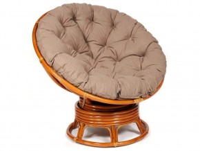 Кресло-качалка Papasan w 23/01 B с подушкой Cognac, экошерсть Коричневый в Усолье - usole.магазин96.com | фото