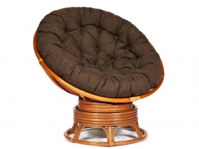 Кресло-качалка Papasan w 23/01 B с подушкой Cognac, ткань Коричневый в Усолье - usole.магазин96.com | фото