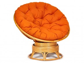 Кресло-качалка Papasan w 23/01 B с подушкой Honey, ткань Оранжевый в Усолье - usole.магазин96.com | фото