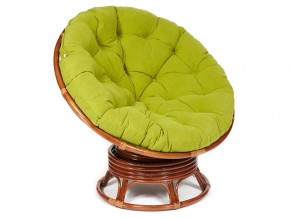 Кресло-качалка Papasan w 23/01 B с подушкой Pecan, флок Олива в Усолье - usole.магазин96.com | фото