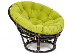 Кресло Papasan 23/01 W с подушкой Antique brown, флок Олива в Усолье - usole.магазин96.com | фото