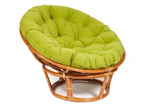 Кресло Papasan 23/01 W с подушкой Cognac, флок Олива в Усолье - usole.магазин96.com | фото