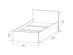 Кровать одинарная (Без матраца 0,9*2,0) в Усолье - usole.магазин96.com | фото
