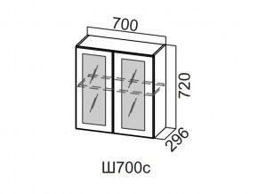 Ш700с/720 Шкаф навесной 700/720 (со стеклом) в Усолье - usole.магазин96.com | фото