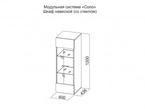 Шкаф навесной (со стеклом) в Усолье - usole.магазин96.com | фото