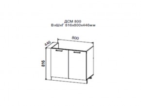 Шкаф нижний ДСМ800 под мойку в Усолье - usole.магазин96.com | фото